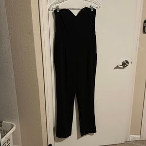 Black strapless jumpsuit